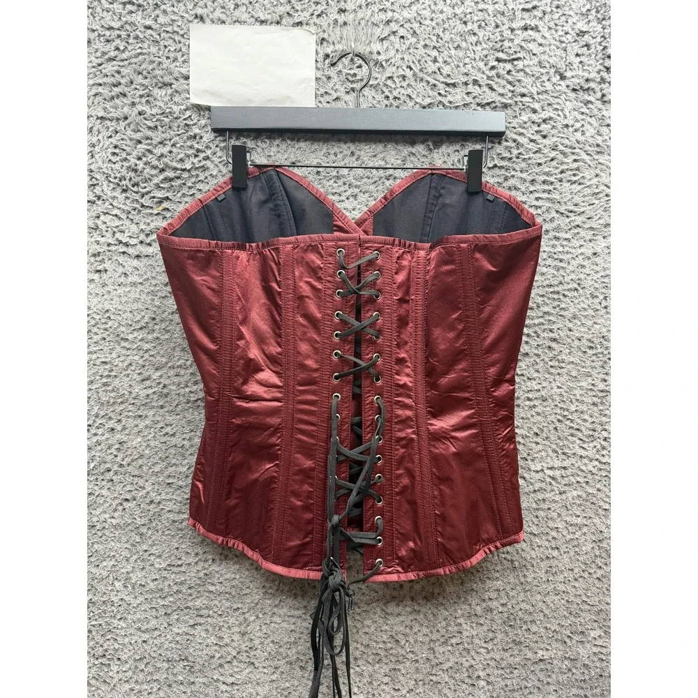 NWT Corset Story Long Burgundy Underbust Waist Taming Corset Womens Size 36